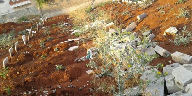 Al-Hamzat gunmen attack cemetery of Dargire village, Afrin